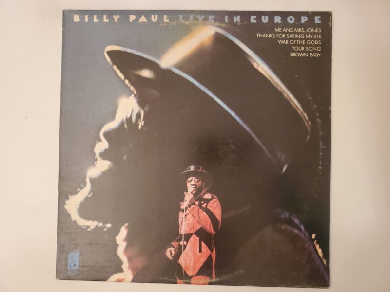 Billy Paul Live in Europe vinyl record